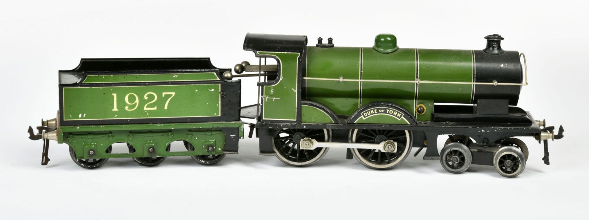 Bassett-Lowke, loco 1927 "Duke of York", England, gauge 0, tin, cw ok, paint d., C 2 - Image 4 of 5