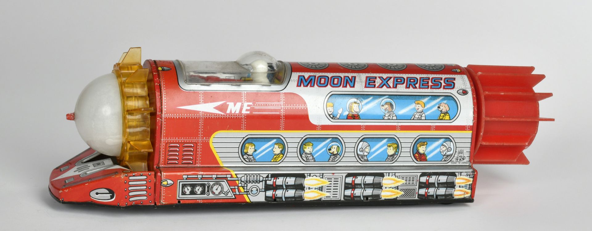 TPS, Moon Express, Japan, 37 cm, tin, bat. drive not checked, paint d., C 2- - Image 2 of 3