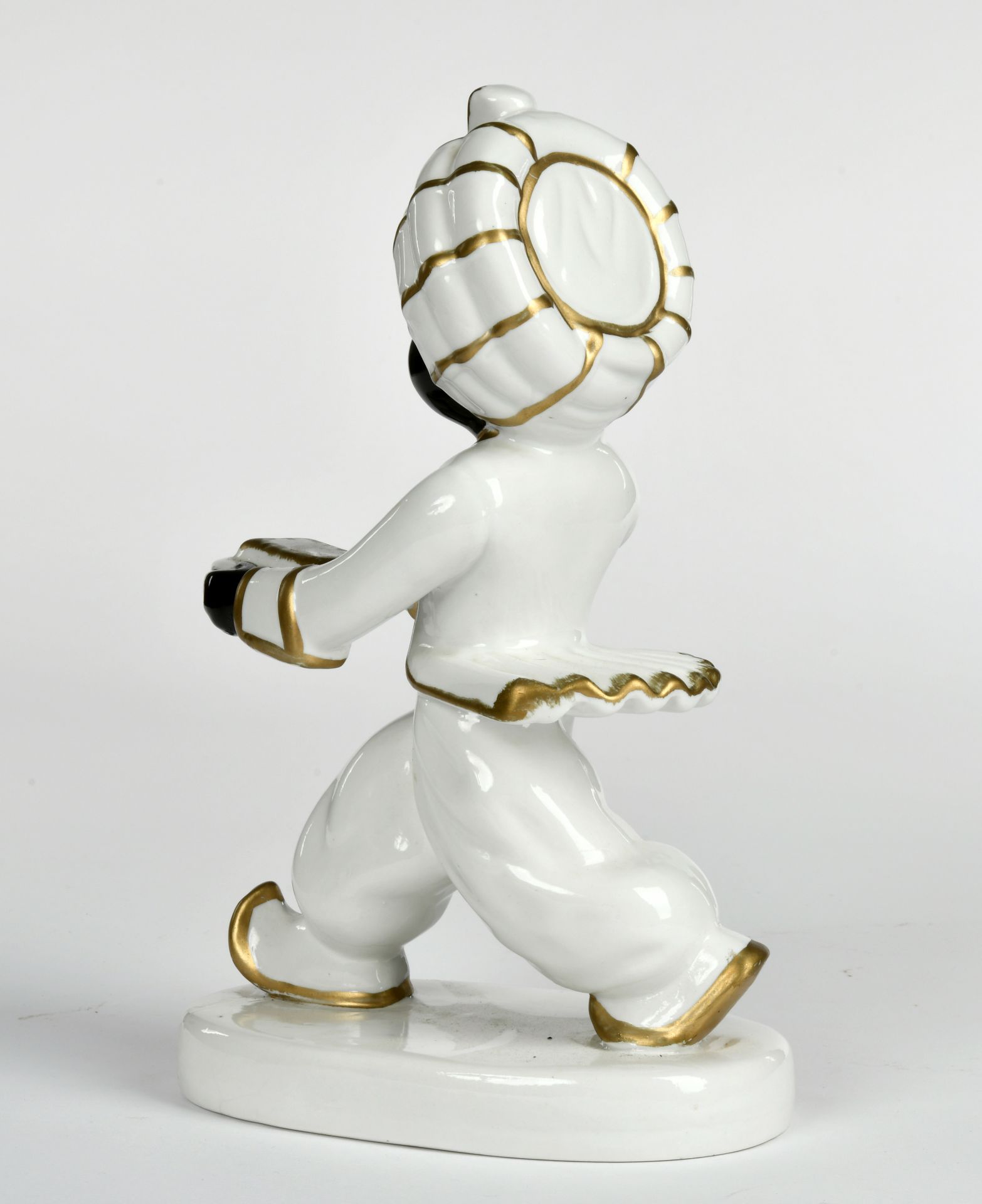 Sarotti Mohr, 29 cm, porcelain, marked Neuendorf, min. crack on sockle, otherwise C 1 - Image 3 of 4