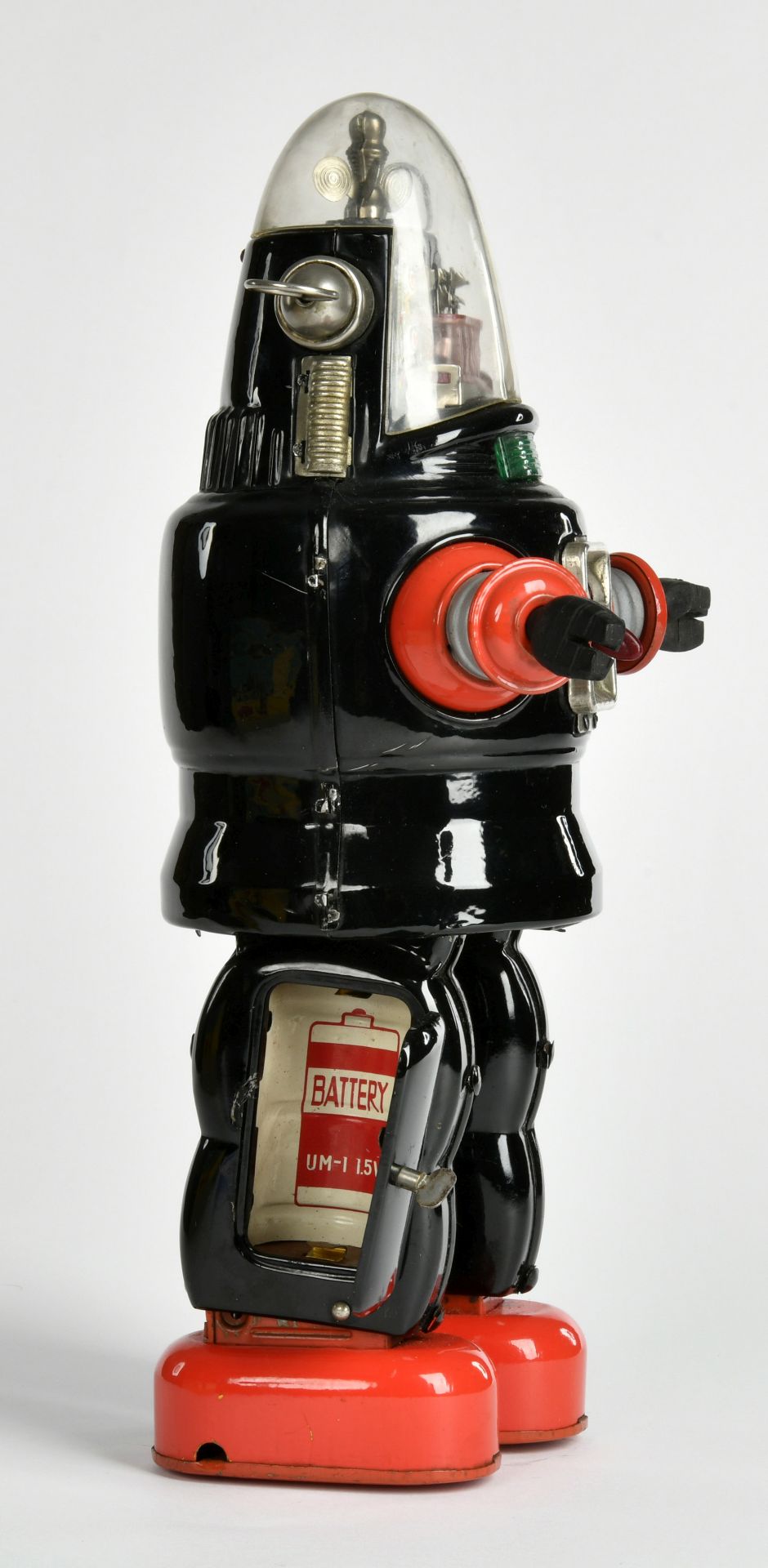 TN Nomura, Mechanical Robot, Japan, 34 cm, tin, funct. ok, min. paint d., box C 2-, C 2 - Image 3 of 3