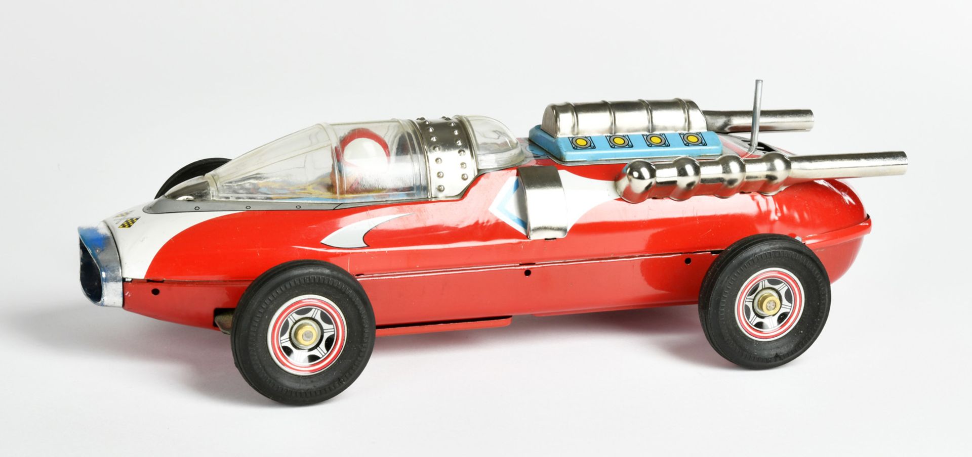 Daiya, Speed Control Racer with 4 Gear Shift, Japan, 30 cm, tin, bat. drive ok min. paint d., box - Image 2 of 3