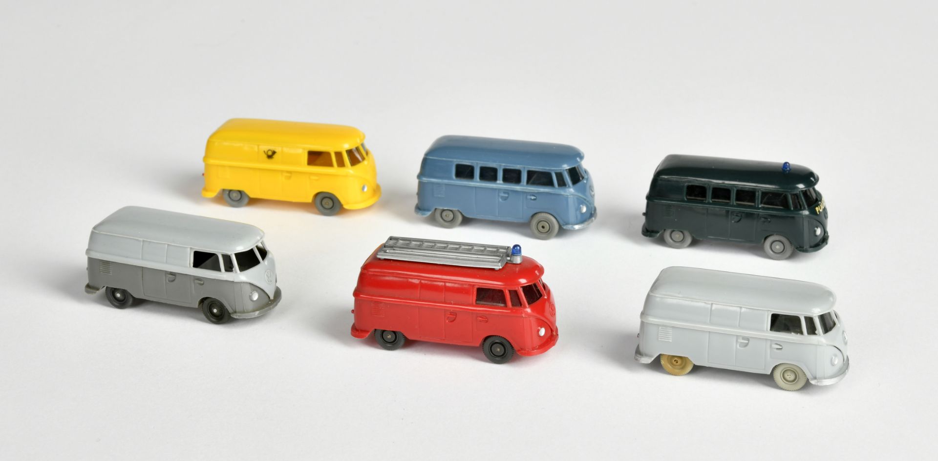 Wiking, 6x VW Bus, W.-Germany, 1:87, plastic, C 1-2