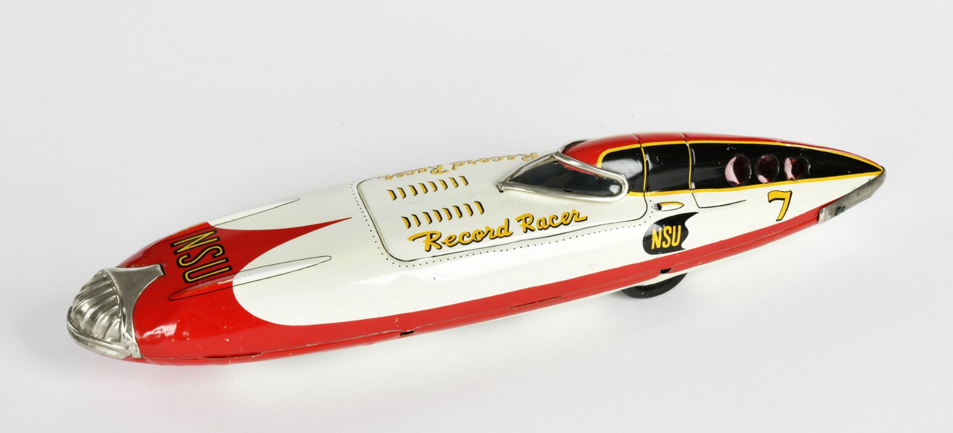 Bandai, NSU Record Racer, Japan, 33 cm, tin, friction ok, min. paint d., C 2+ - Image 2 of 3