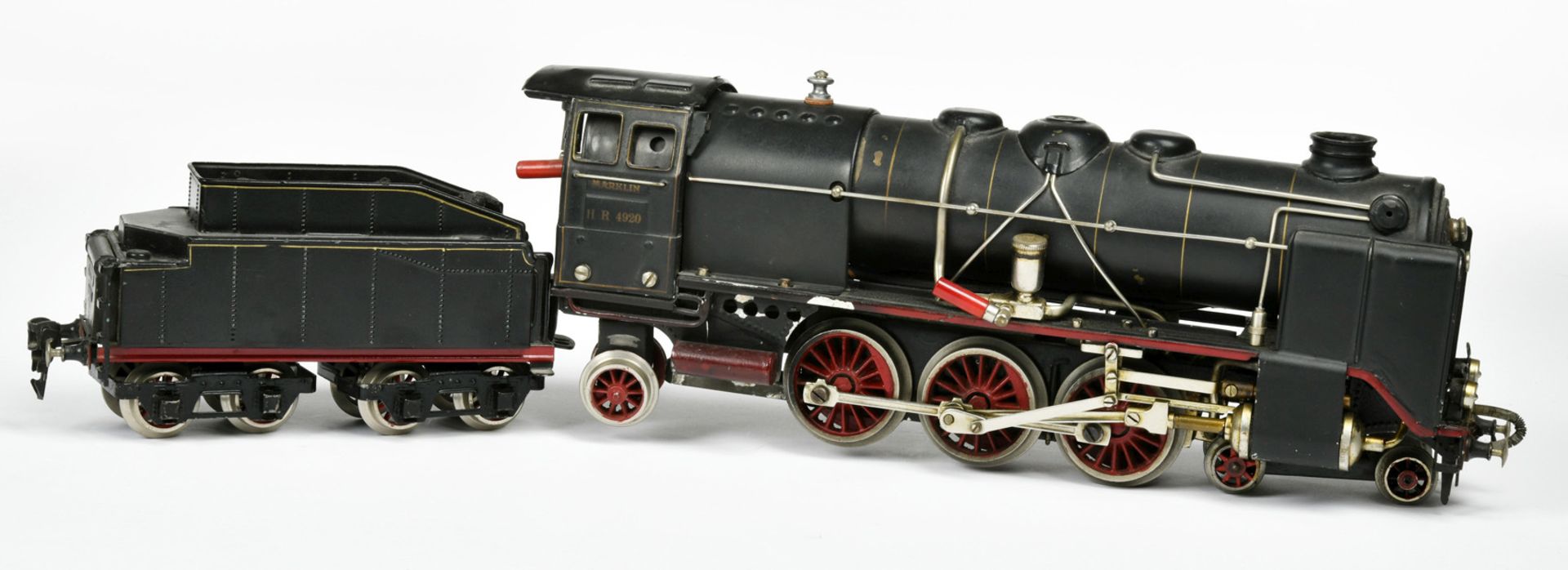 Märklin, spirit steam locomotive HR 4920, Germany pw, gauge 0, tin, paint d., C 2+ - Image 2 of 4