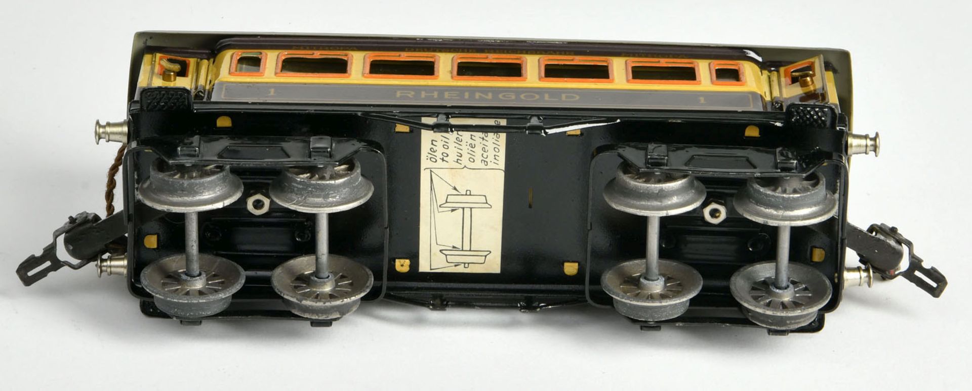 Märklin, Rheingold wagon with interior decoration 1894, gauge 0, min. paint d., otherwise very - Image 2 of 2