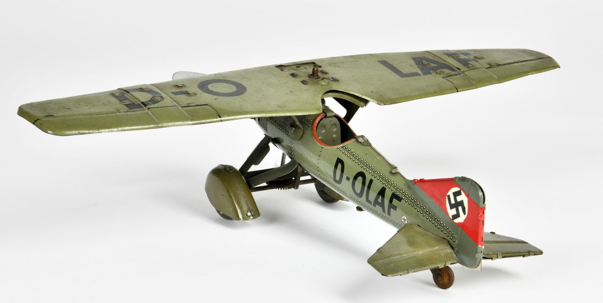 Tippco, bomber D-OLAF, Germany pw, 26cm, tin, cw defective, paint d., partially restored, please - Image 2 of 3