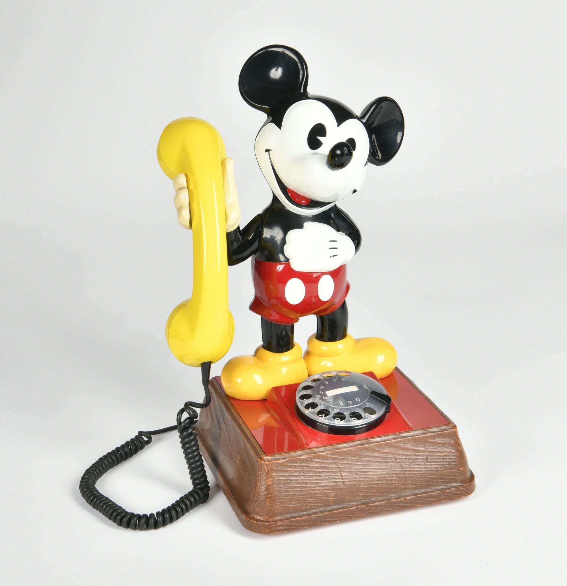Mickey Mouse Telephone, W.-Germany, plastic, with dial plate, C 1-2