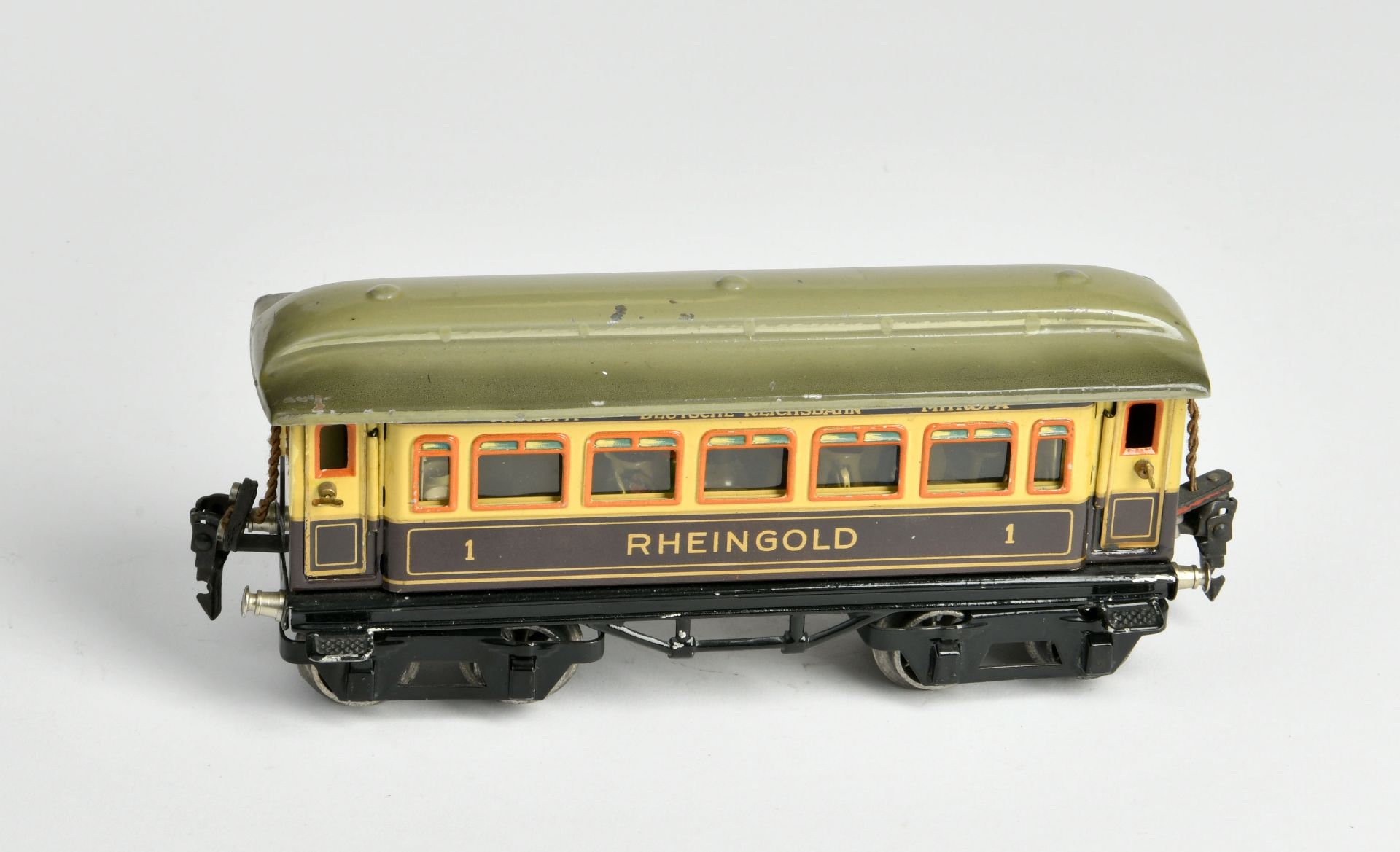 Märklin, Rheingold wagon with interior decoration 1894, gauge 0, min. paint d., otherwise very