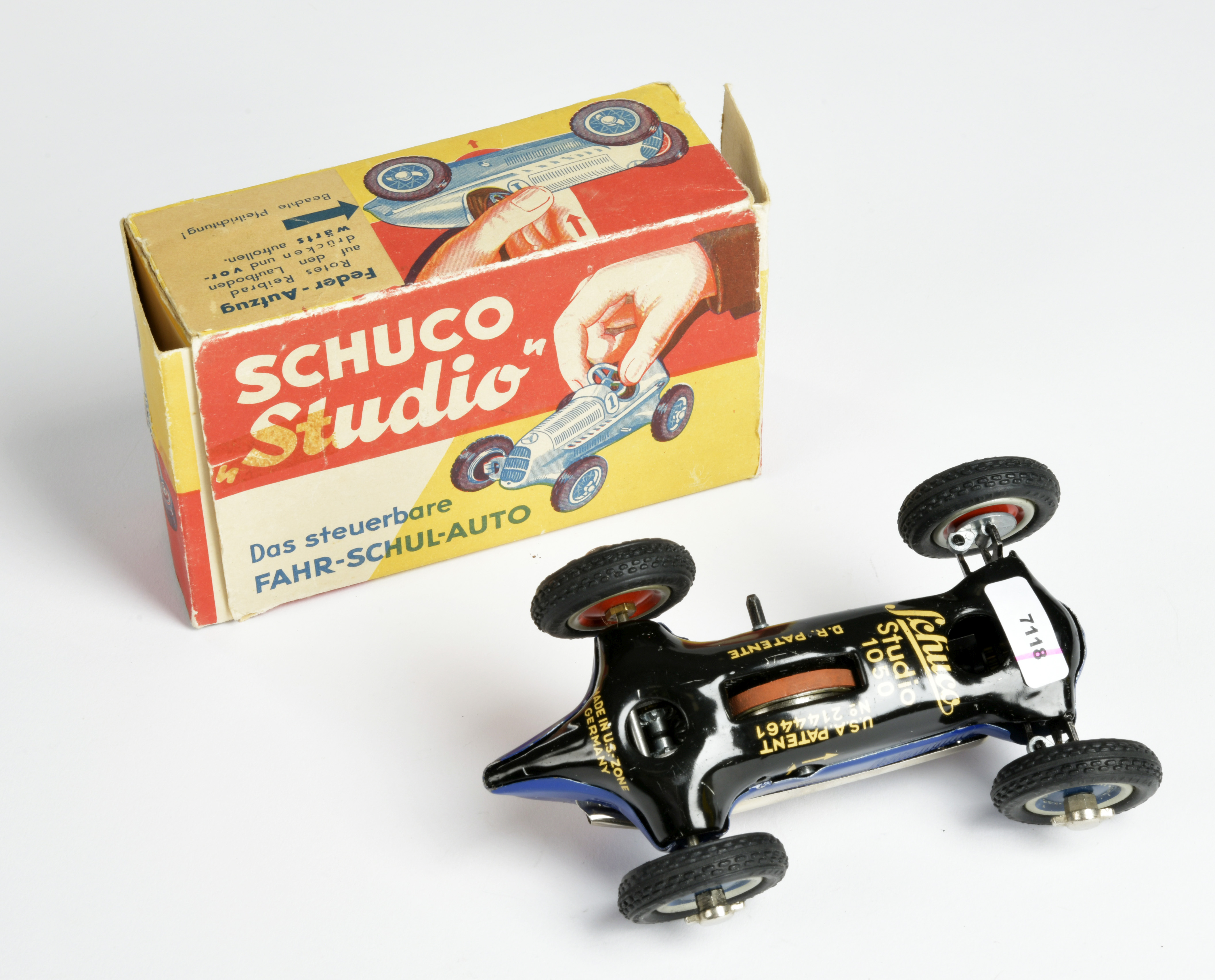 Schuco, Studio Racer, US Z. Germany, 14,5 cm, tin, cw ok, box C 2, C 1 - Image 4 of 4