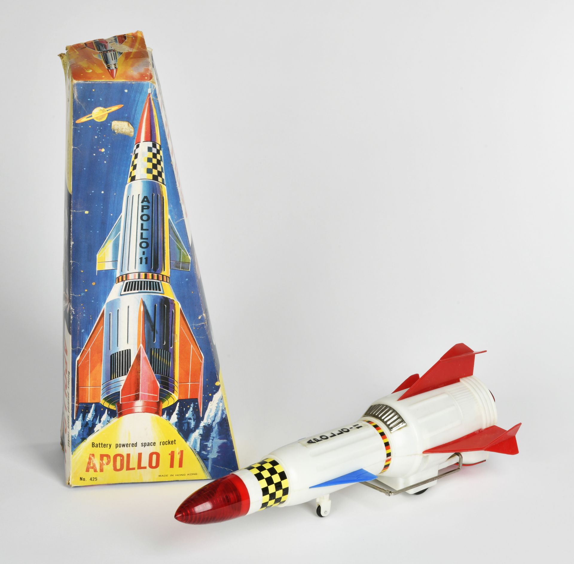 Apollo 11 Rocket, Hong Kong, 35 cm, plastic, drive ok, box C 2, C 1-2