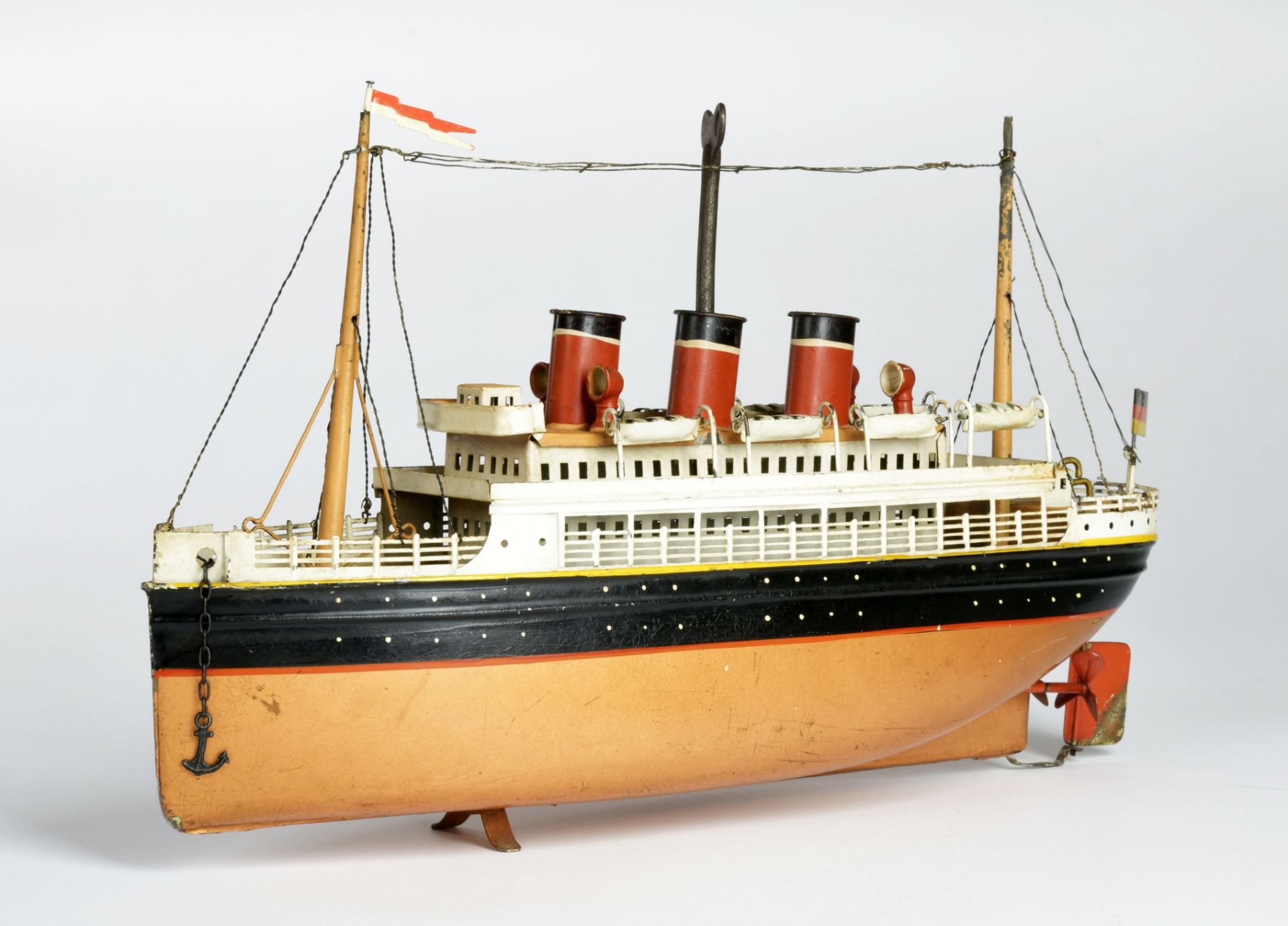 Bing, ship, Germany pw, 37cm, cw ok, paint d. due to age - Image 2 of 3