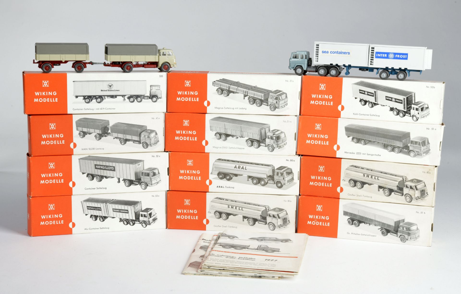 Wiking, 12 trucks, H0, plastic, W.-Germany, box, C 1