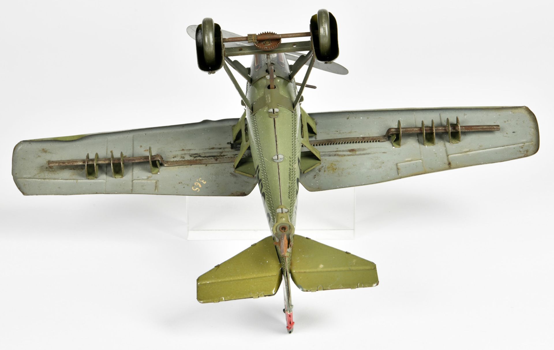 Tippco, bomber D-OLAF, Germany pw, 26cm, tin, cw defective, paint d., partially restored, please - Image 3 of 3