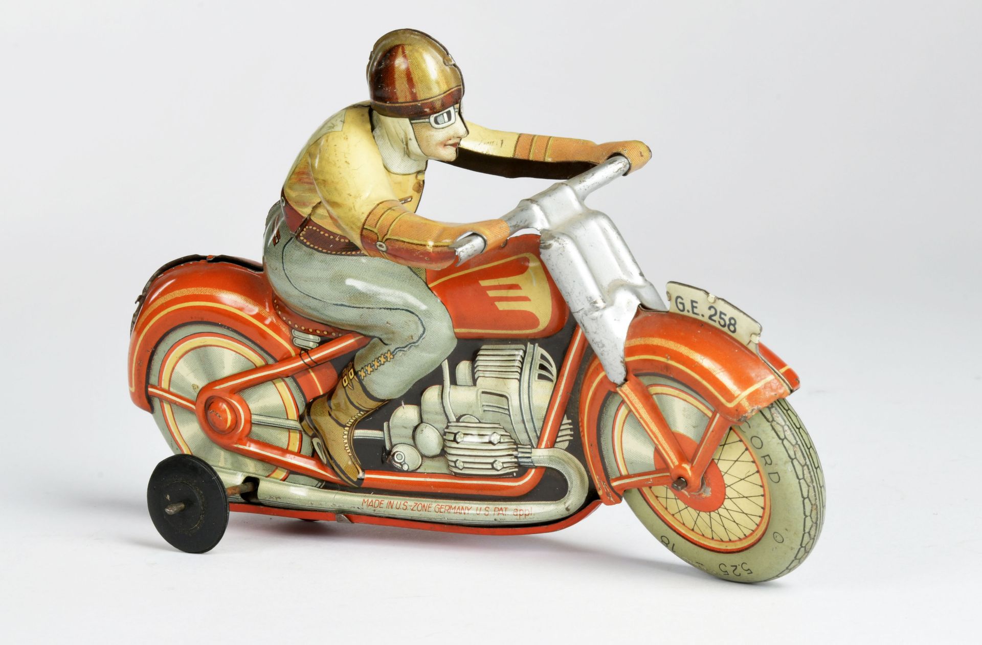 Technofix, Motorcycle 258, US Z. Germany, tin, cw ok, min. paint d., C 2- - Image 2 of 3