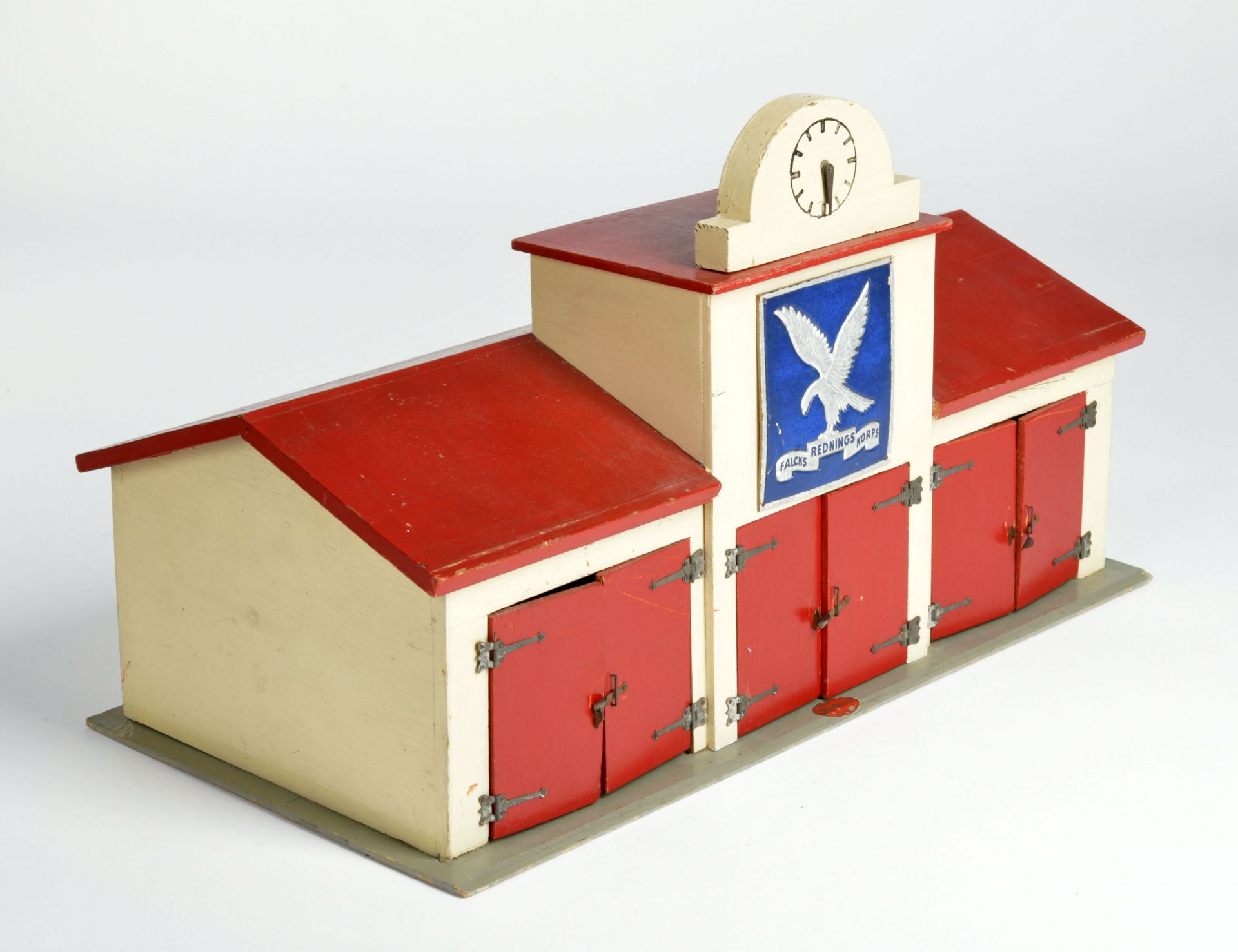 Tekno, fire station, Denmark, 48x25x29 cm, wood, paint d.