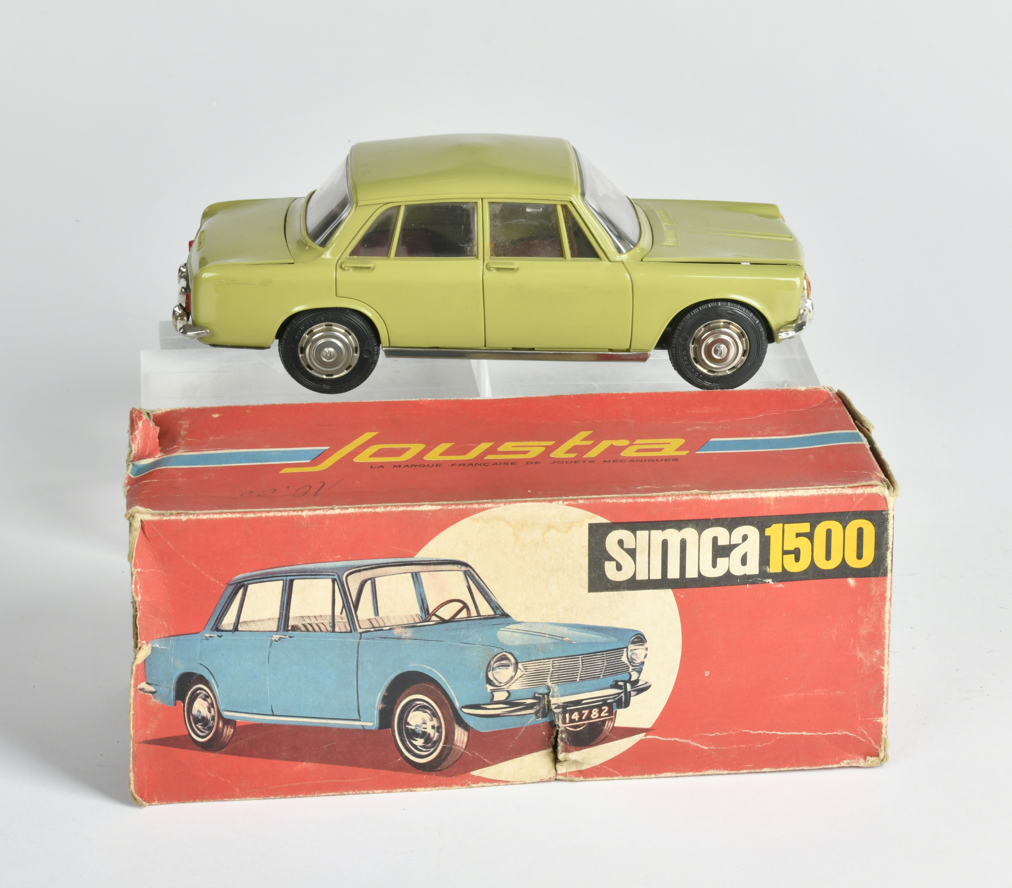 Joustra, Simca 1500, France, 22,5 cm, plastic, friction ok, paint d., box C 3, C 2