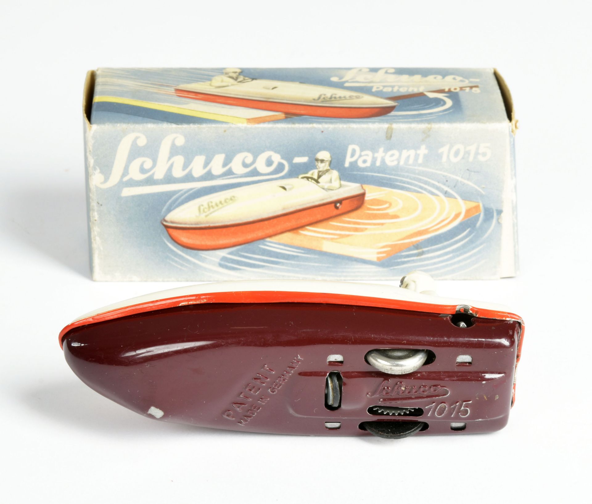 Schuco, Patent Boat 1015, Germany, tin, cw ok, box C 1-, C 1- - Image 3 of 3