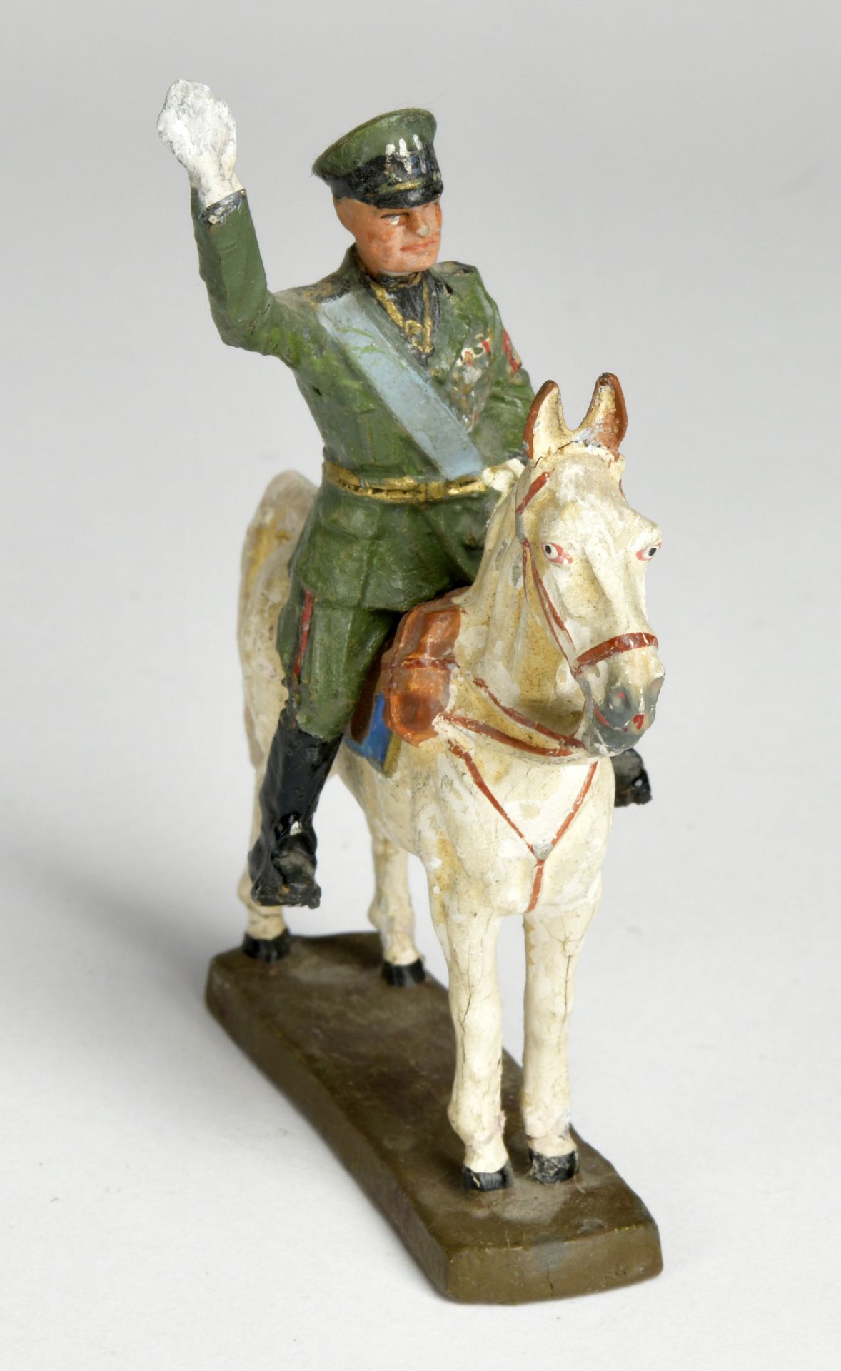 Elastolin, Mussolini On Horse, Germany pw, composite, paint d. on horse, C 2 - Image 2 of 2