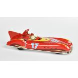 Joustra, racing car, France, 28 cm, tin, friction ok, C 2+