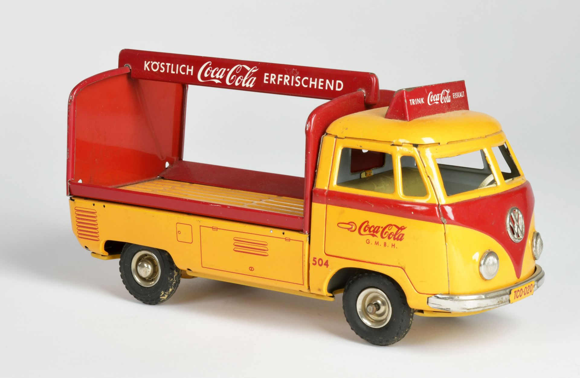 Tippco, VW Bus Coca Cola, W.-Germany, tin, friction defective, paint d., C 2-3 - Image 2 of 3