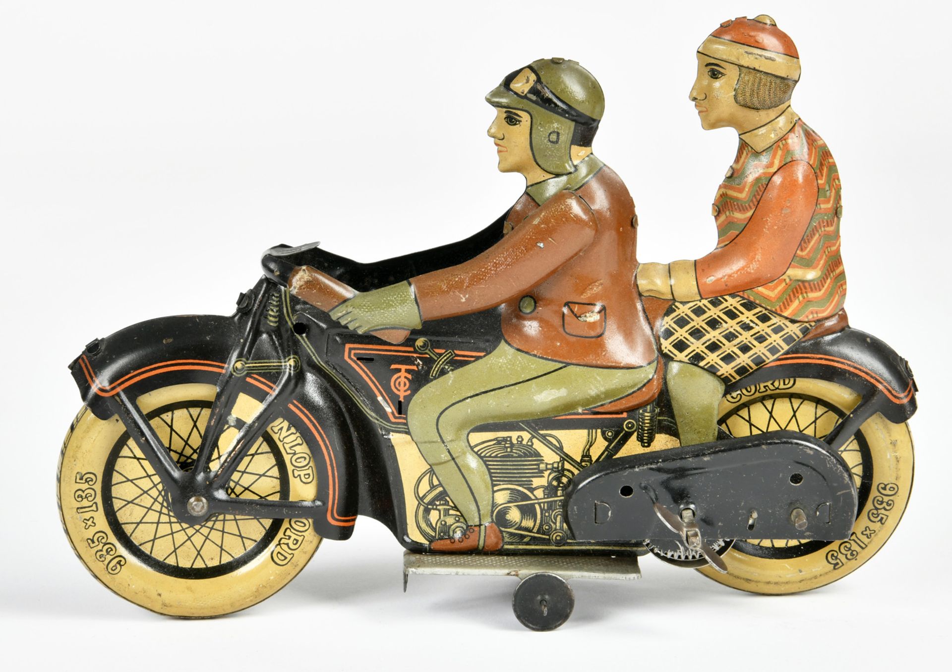 Tippco, pillion motorbike, Germany pw, tin, 23cm, cw ok, paint d., C 2 - Image 2 of 3
