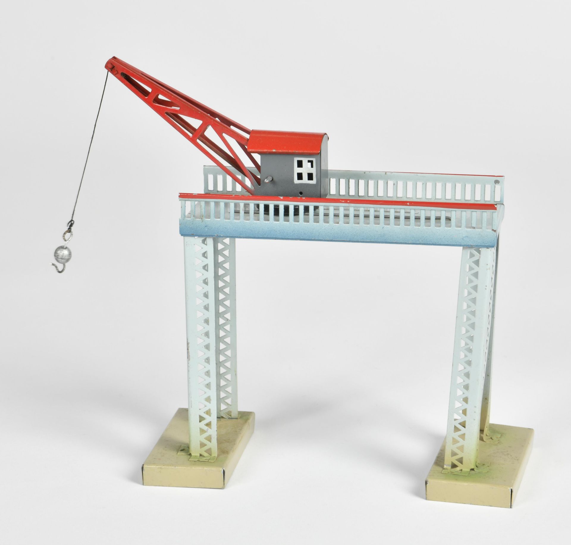 Kibri, gantry crane for gauge H0, W.-Germany, tin, min. paint d., otherwise good