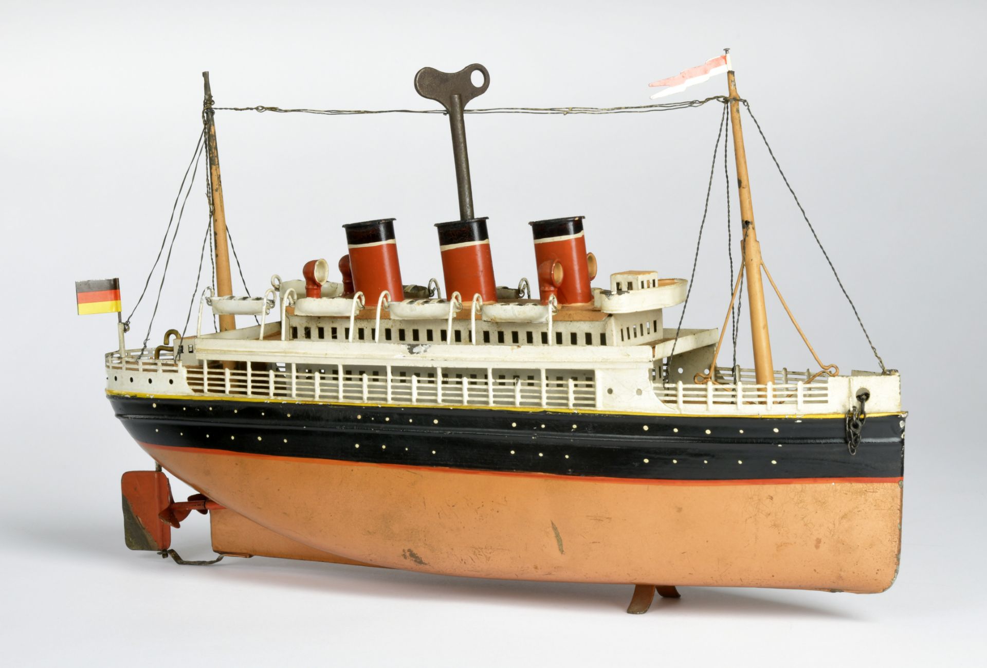 Bing, ship, Germany pw, 37cm, cw ok, paint d. due to age