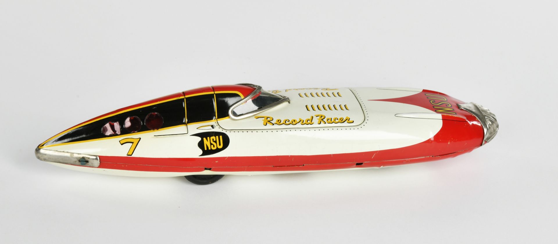 Bandai, NSU Record Racer, Japan, 33 cm, tin, friction ok, min. paint d., C 2+
