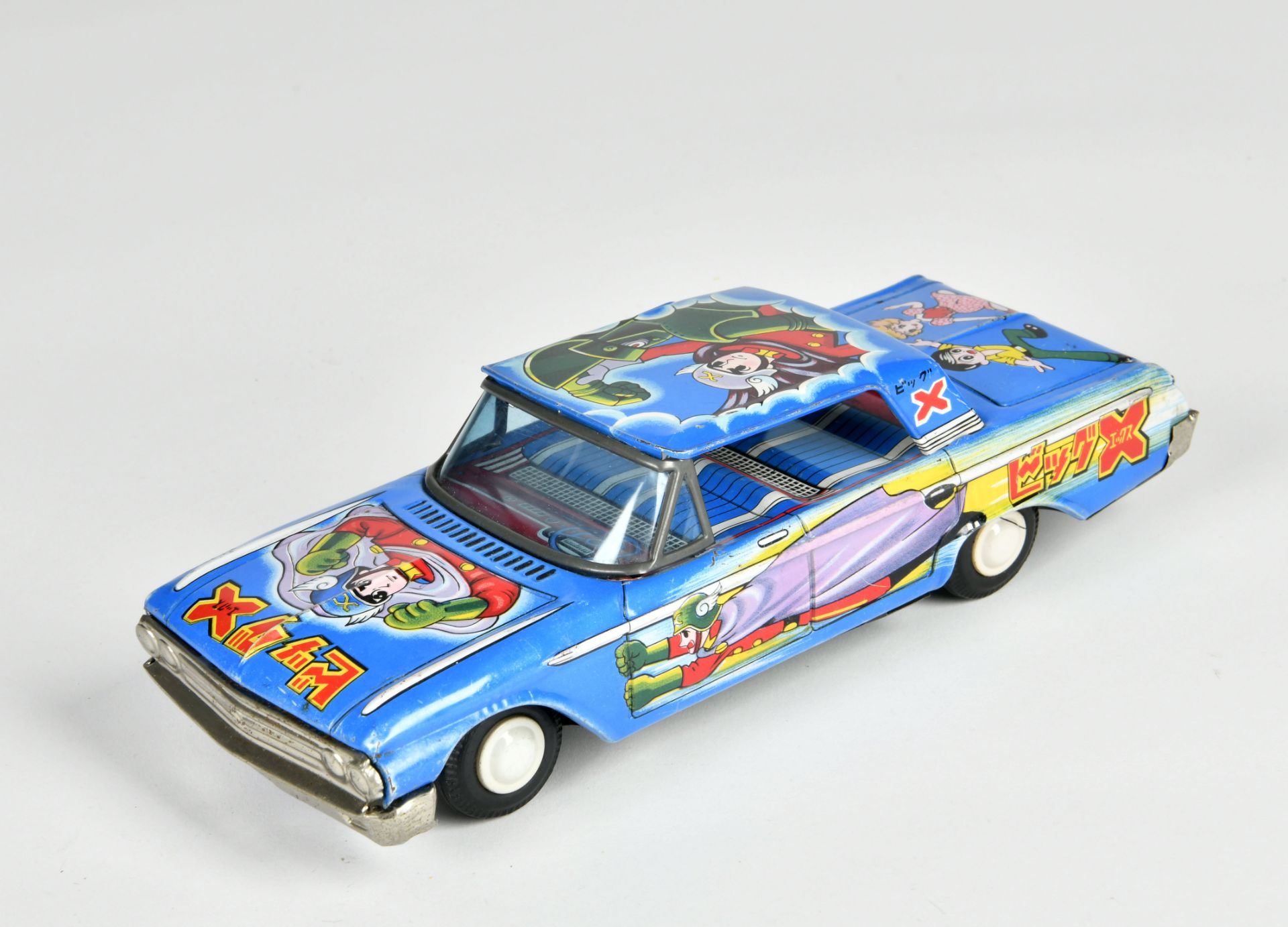 TT Takatoku, Big x Car Superhero, Japan, 24cm, tin, friction ok, min. paint d., C 2+