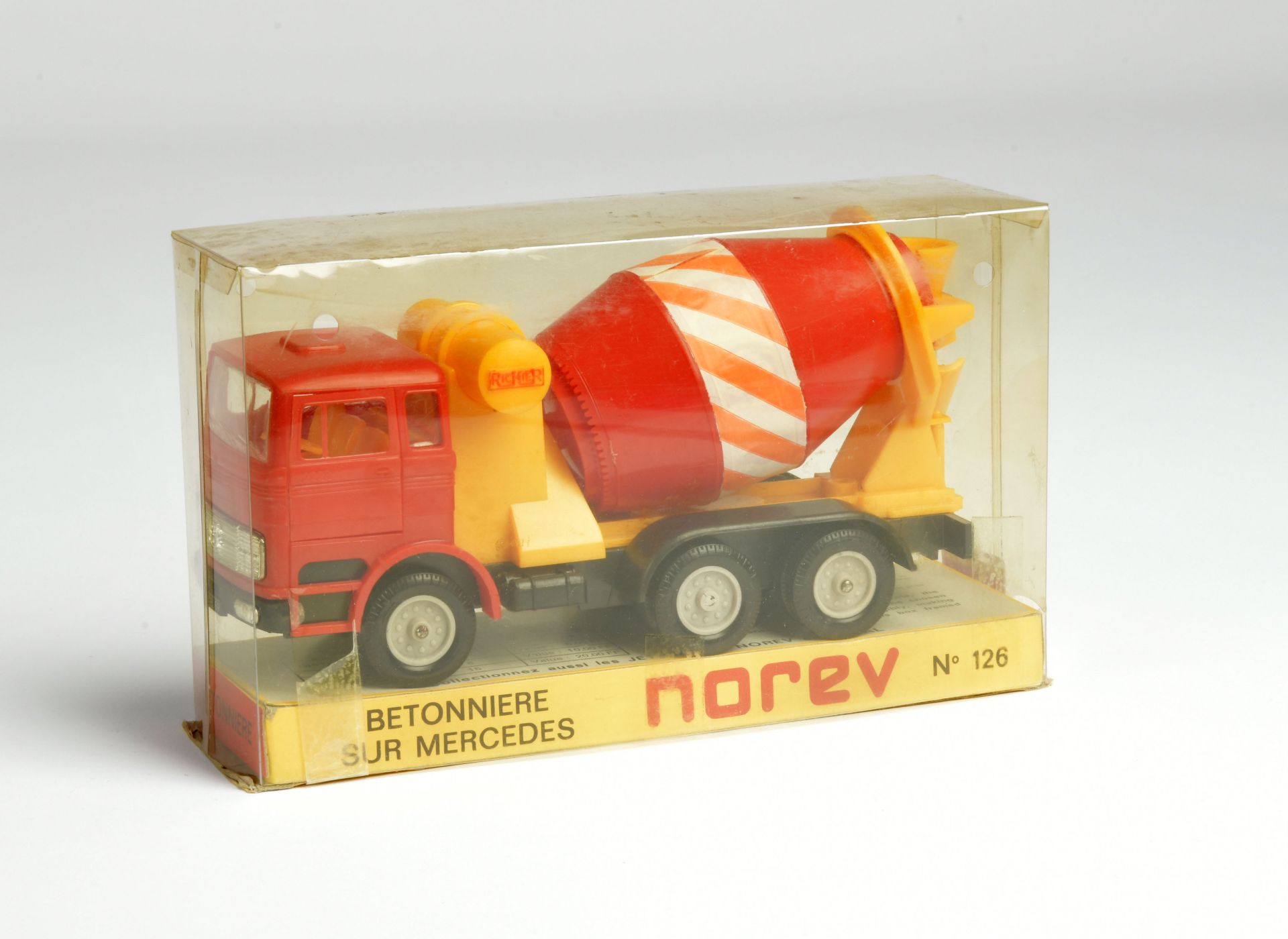 Norev, Mercedes Cement Mixer "Betonniere Sur Mercedes" No 126, France, 1:43, plastic, box, C 1-2