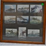 Sammlung alter Schiffs-Postkarten