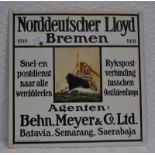 Blechschild Norddeutscher Lloyd