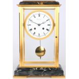 Glaspendule / Kaminuhr Hour Lavigne, french glass mantel clock,