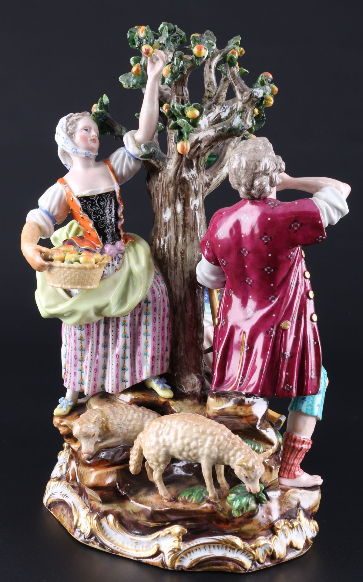 Meissen Figurengruppe Ackerbau, Knaufmarke 1860 - 1924, group of figures arable farming, - Image 3 of 5