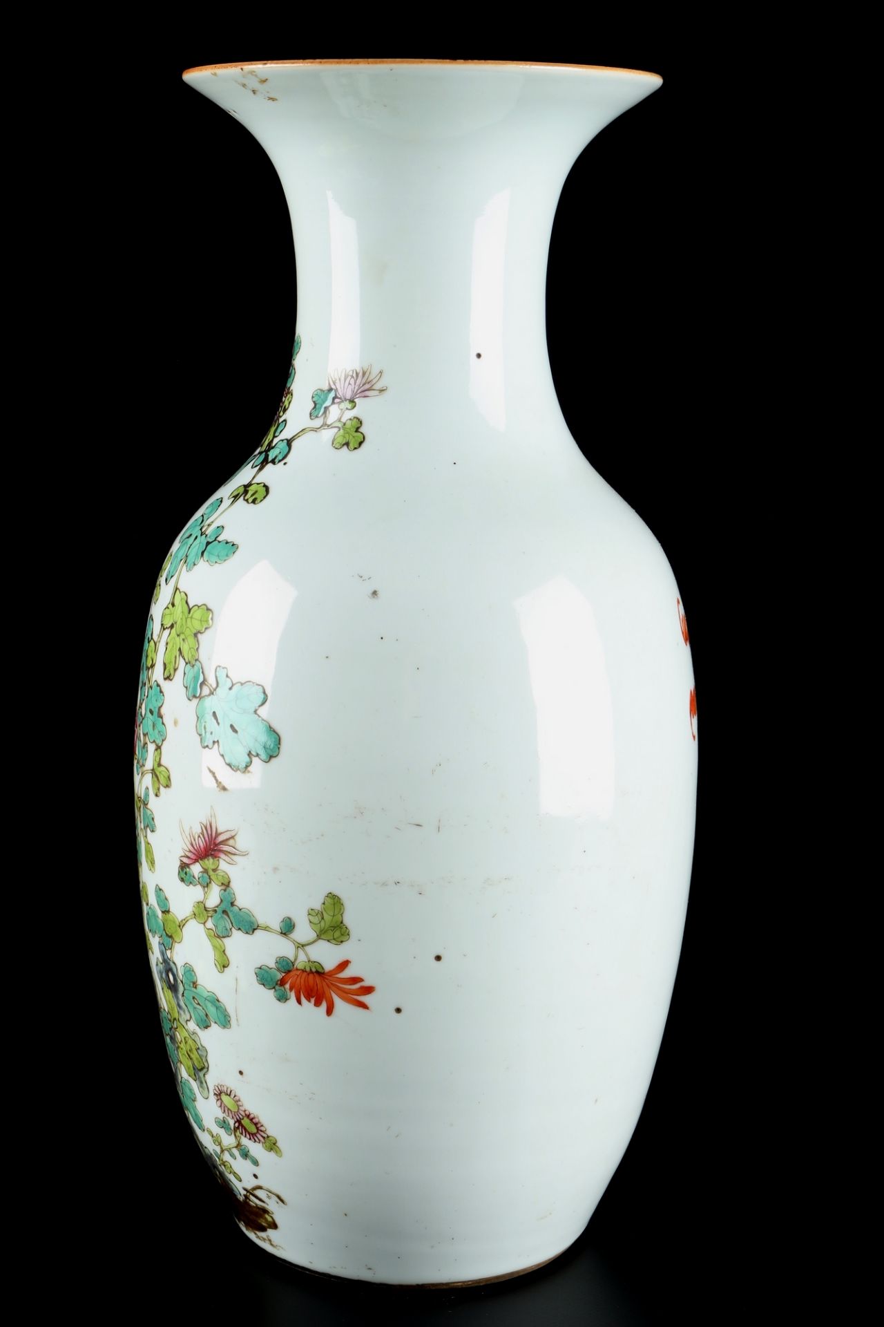 China Vase mit Pfingstrosen Qing-Dynasty um 1900, antique chinese vase, - Image 2 of 5