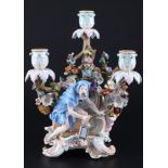 Meissen Figurenleuchter Diogenes von Sinope 1. Wahl, Knaufmarke 1860 - 1924, figural candlestick,