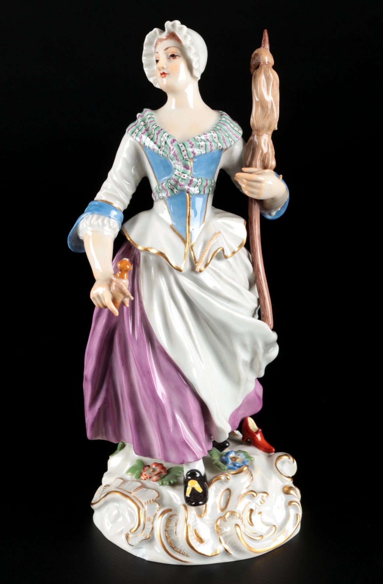 Meissen Die Spinnerin 1. Wahl, figure spinner,