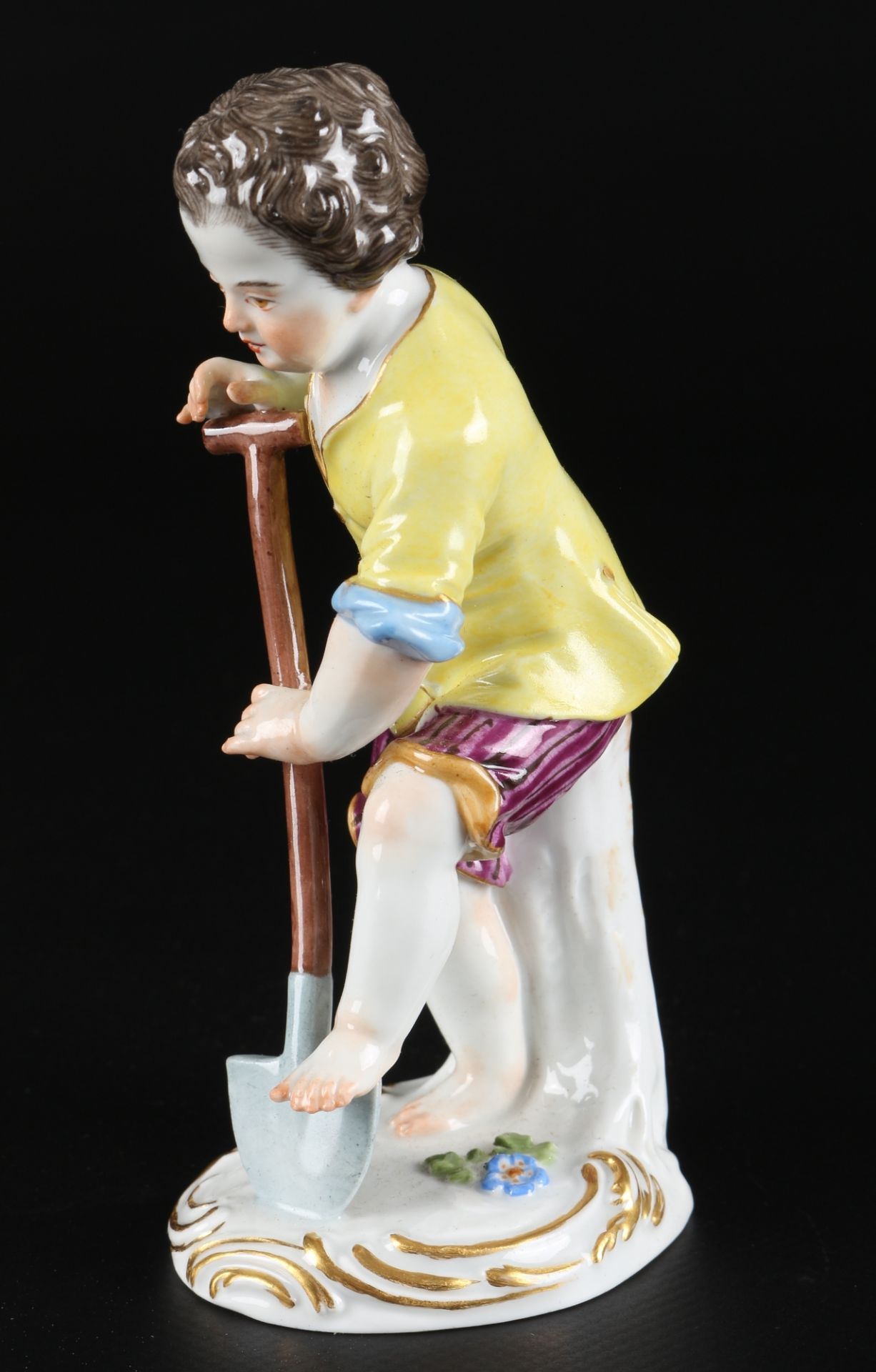 Meissen Gärtnerkind mit Spaten 1.Wahl, gardeners child with spade, - Image 2 of 5