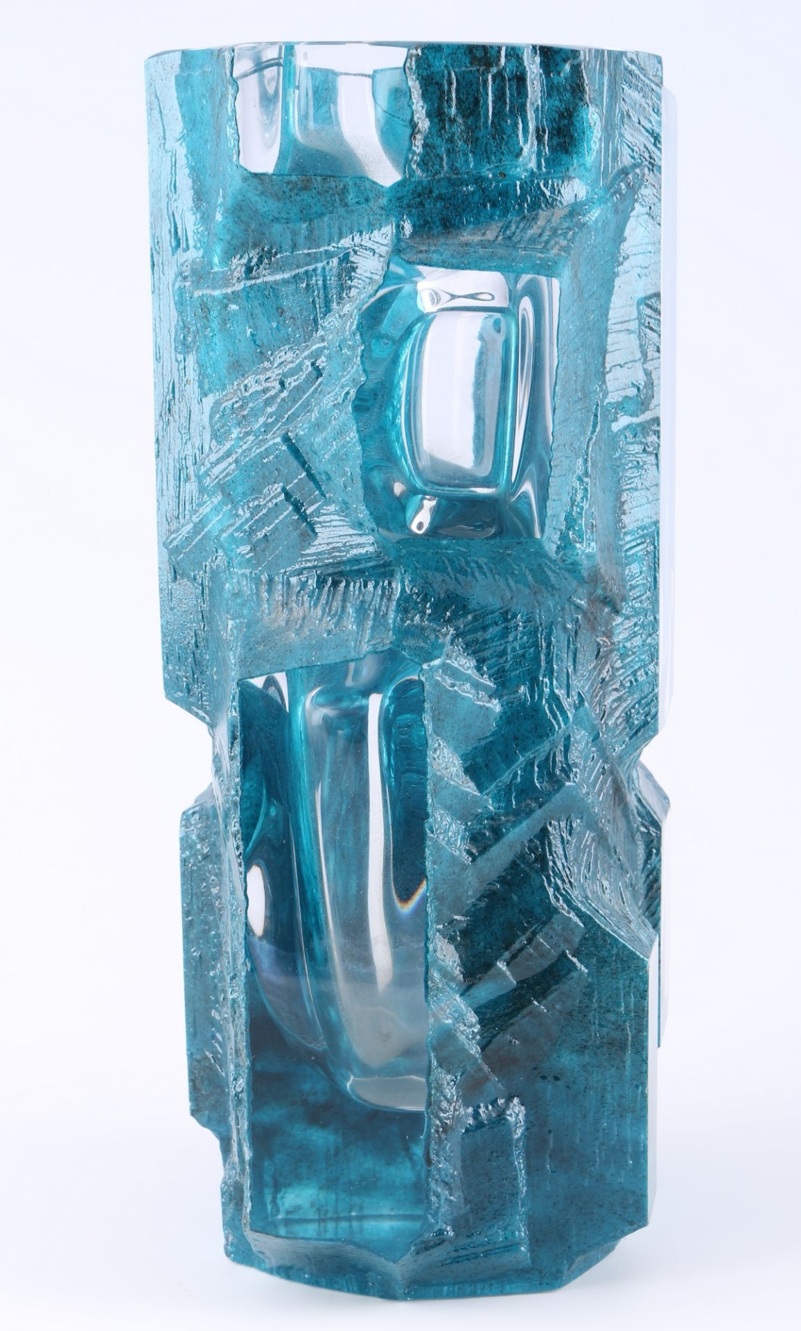 Daum Blockvase, César Baldaccini (1921-1998) für Daum, heavy glass vase, - Bild 4 aus 6