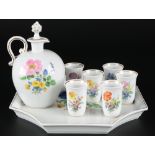 Meissen Blumen Likörset, porcelain liquor set,