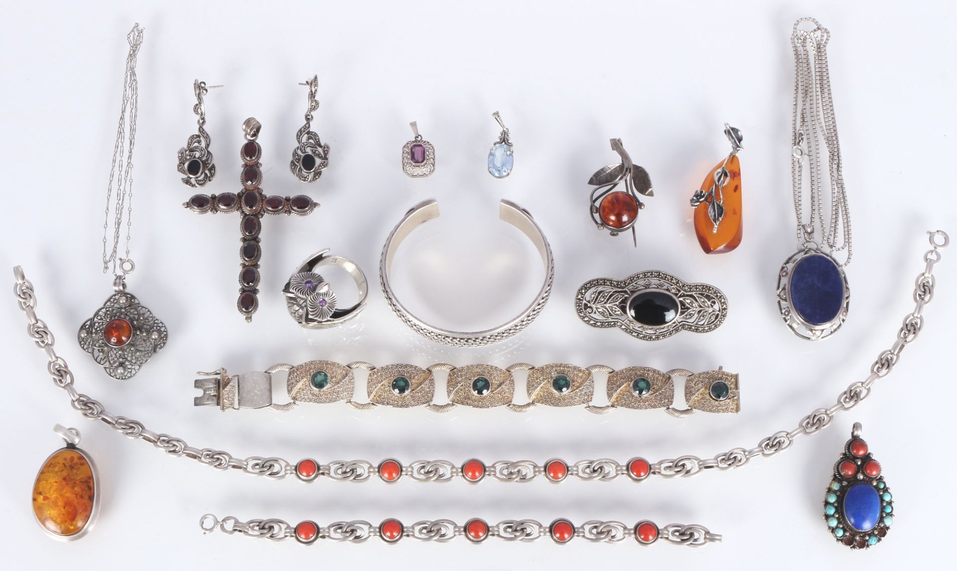 835-925 Silber Schmuck Konvolut, silver jewelry lot,