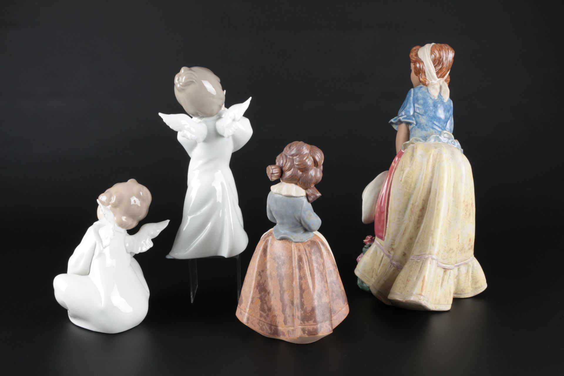 Lladro 4 Figuren - Mädchen und Engel, porcelain figures, - Bild 4 aus 5