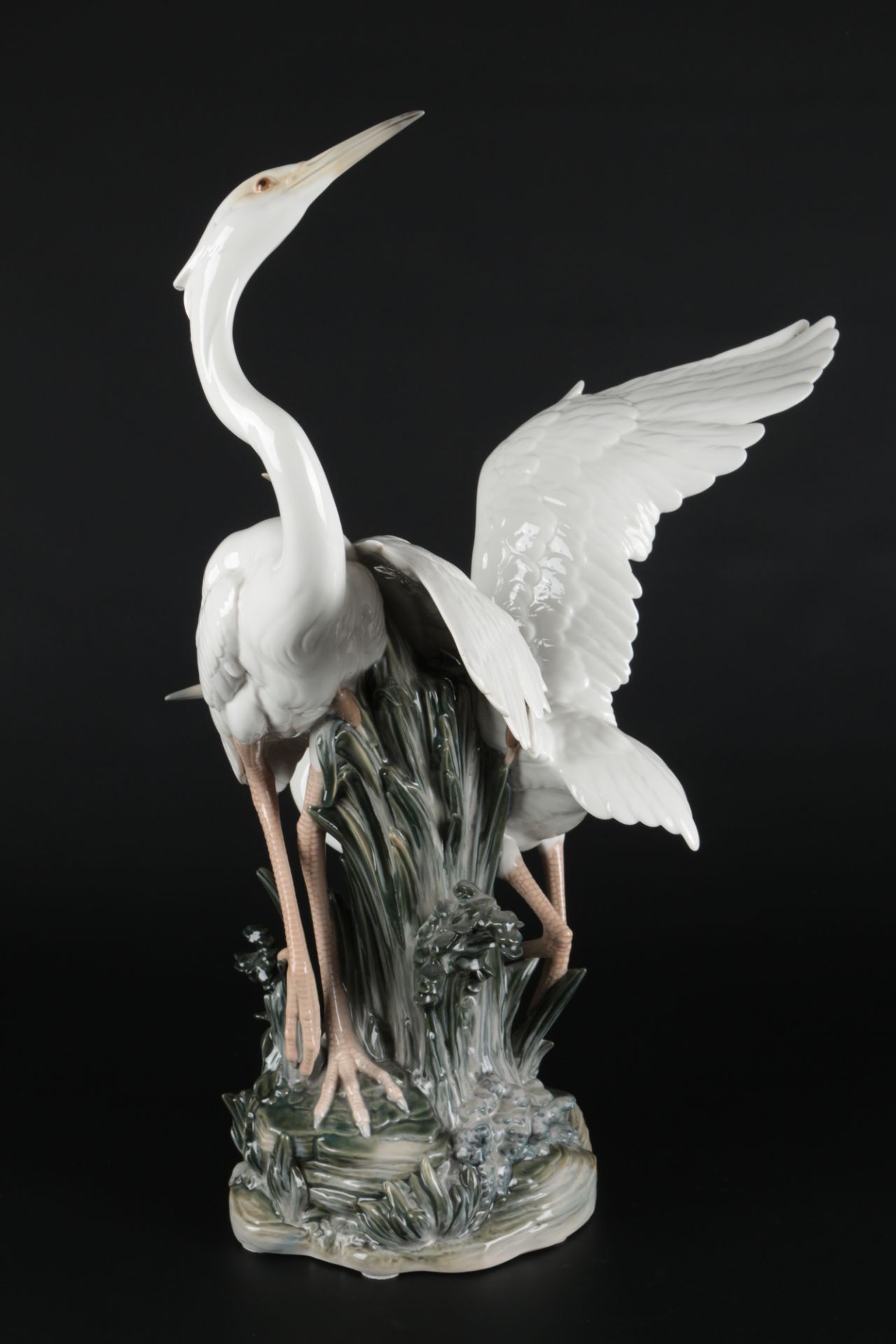 Lladro übergroße Figur Reiher H 57 cm, porcelain herons, - Bild 3 aus 7