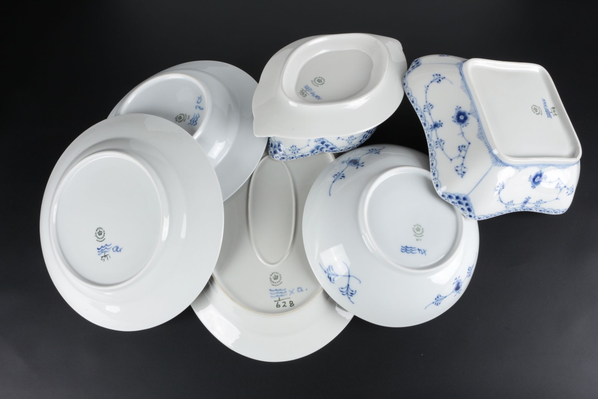 Royal Copenhagen Musselmalet Speiseservice für 6 Personen, dining porcelain, - Bild 6 aus 6