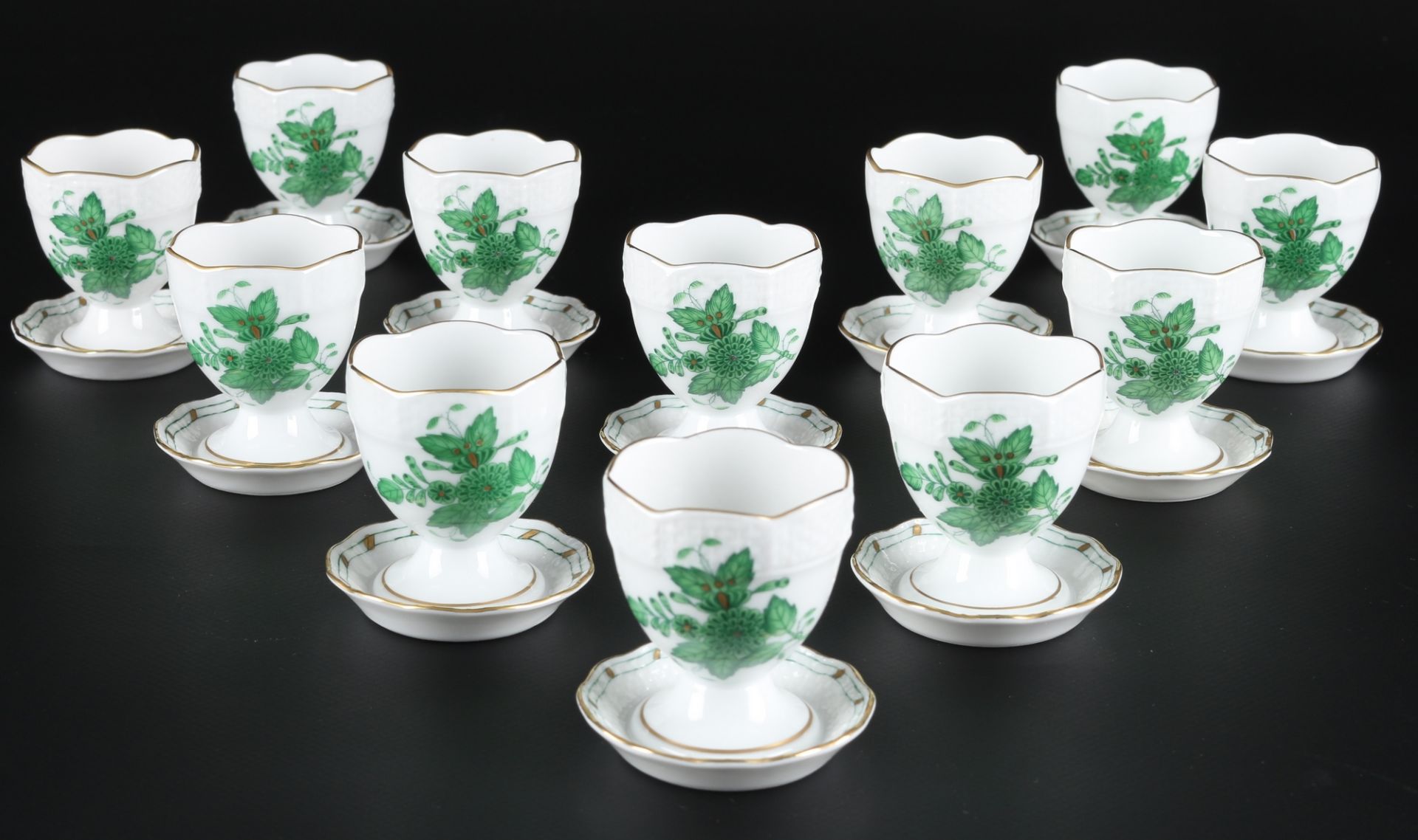 Herend Av Apponyi Vert 12 Eierbecher, egg holder,