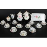 Meissen Blume Mokkaservice für 11 Personen, mocha coffee service for 11 pers.,