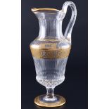 St. Louis Thistle Gold Krug, crystal pitcher,