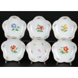 Meissen Blume 6 Schalen in Blütenform, porcelain bowls,