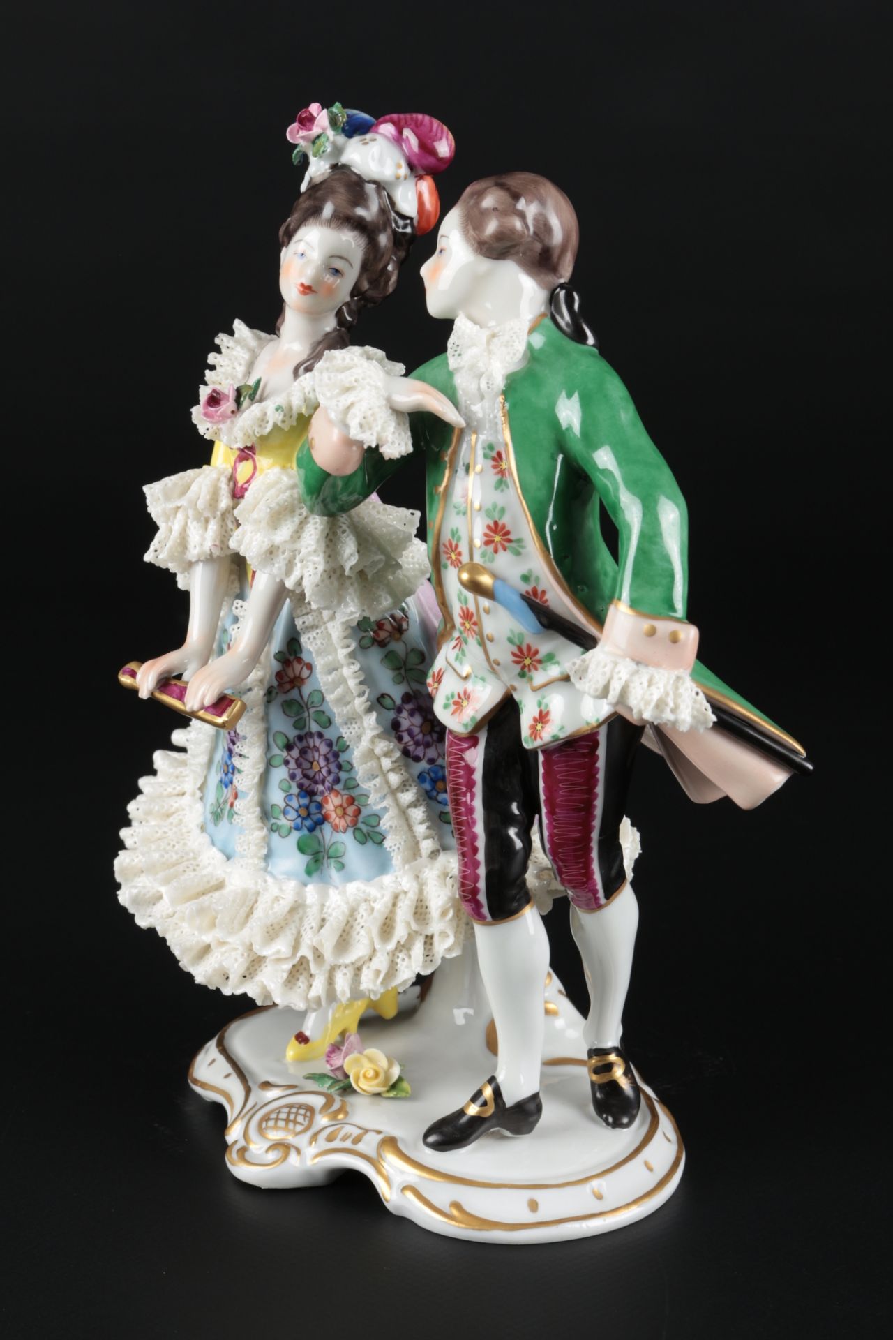 Aelteste Volkstedt Spitzentänzer, dancing couple, - Image 4 of 5