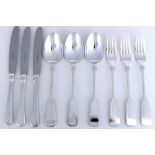 Robbe & Berking Alt-Spaten 800 Silber Besteck für 3 Personen, R&B silver cutlery for 3 pers.,